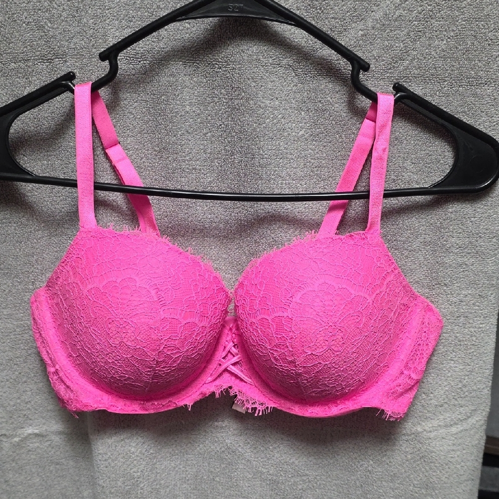 Victoria's Secret Hot Pink Lace Bra